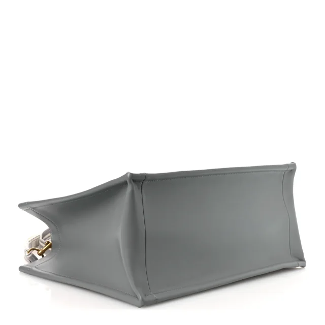 Dior Oblique Chambray Calfskin Medium Book Tote in Grey Calfskin from FASHIONPHILE, photo 4 of 12