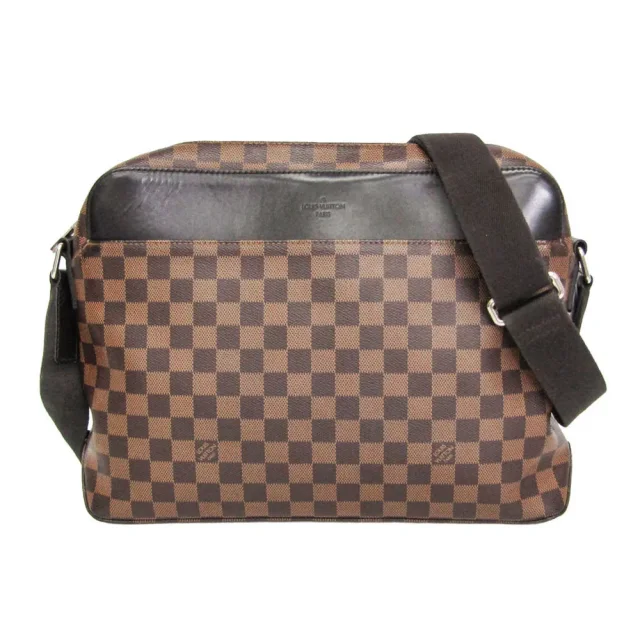 Louis Vuitton Damier Jake Messenger MM N41569 Men,Women Messenger Bag,Shoulder Bag Brown,Ebene in Brown/Brown Damier Canvas from Elady