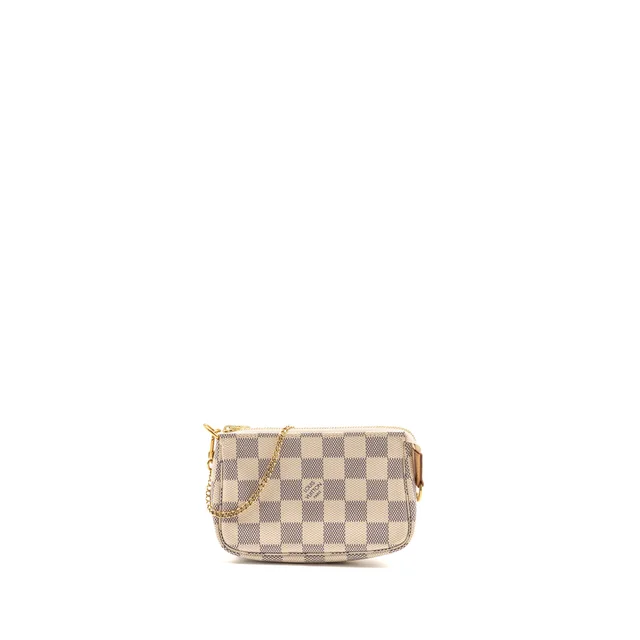 Louis Vuitton Mini Pochette Accessoires Damier Azur Canvas/Leather GHW in Canvas from EMIER
