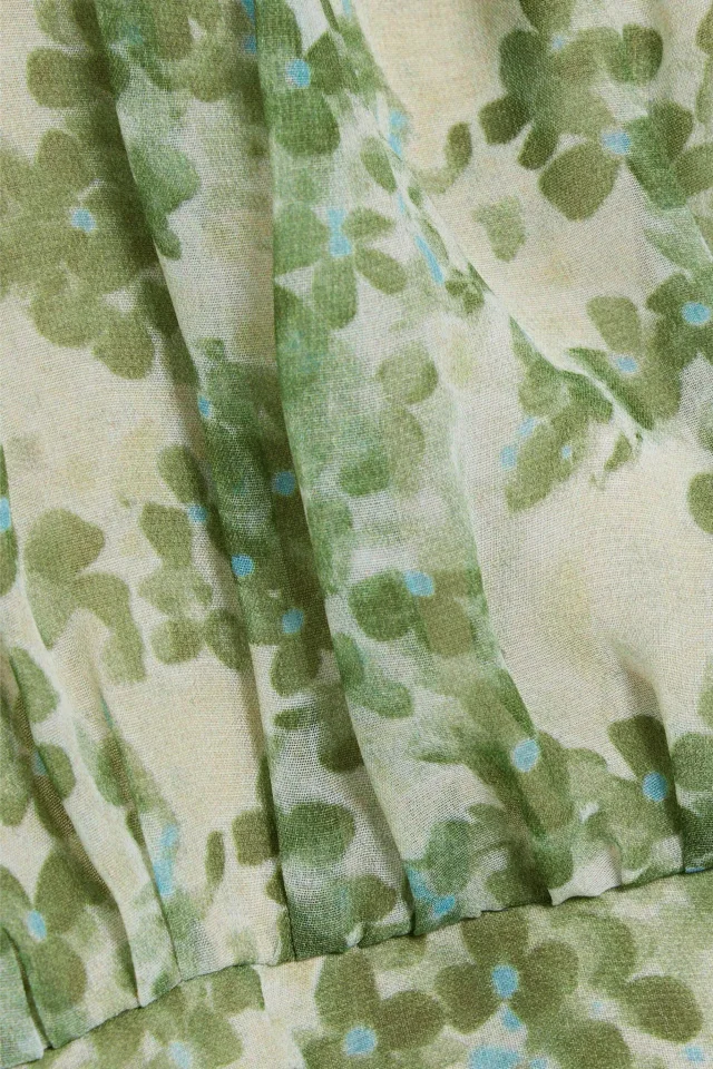 Mikael Aghal Ruffled Floral-Print Chiffon Dress in Green, photo 4 of 4 from THE OUTNET