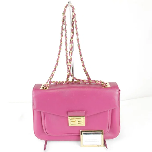 Fendi Leather Chain Shoulder Bag in Leather from The Reluxe