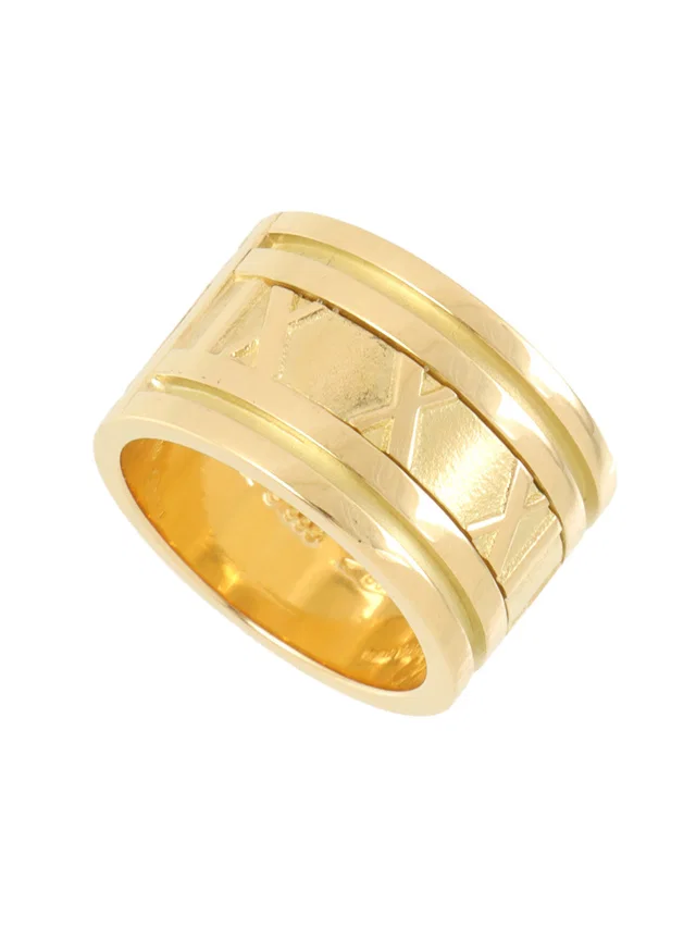 Tiffany & Co. 18K Atlas Ring #50 Gold in Gold from VINTAGE QOO TOKYO