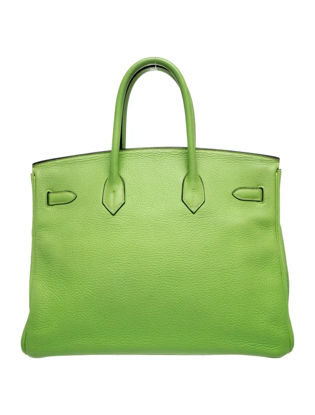 Hermès Clemence Birkin 35 in green Clemence leather from The RealReal, photo 4 of 6