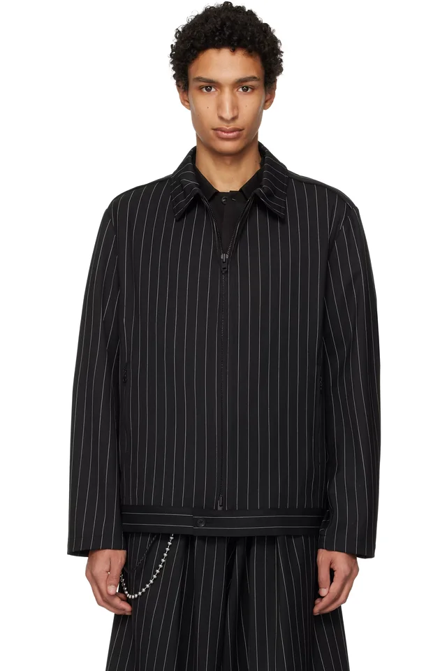 Black Refined Wool UT Blouson Jacket, image 1 of 1 from SSENSE