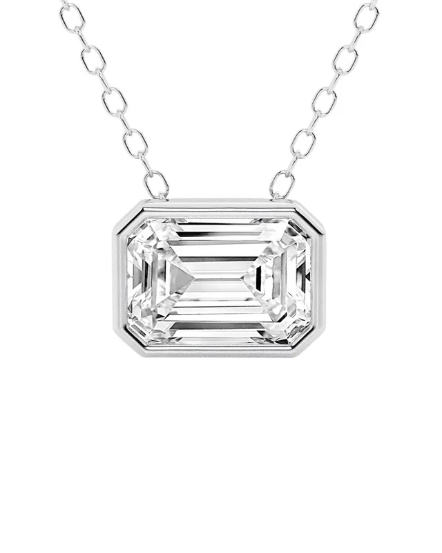 Lab Grown Diamonds 14K 1.50 ct. tw. Lab-Grown Diamond Solitaire Pendant, image 1 of 1 from Gilt