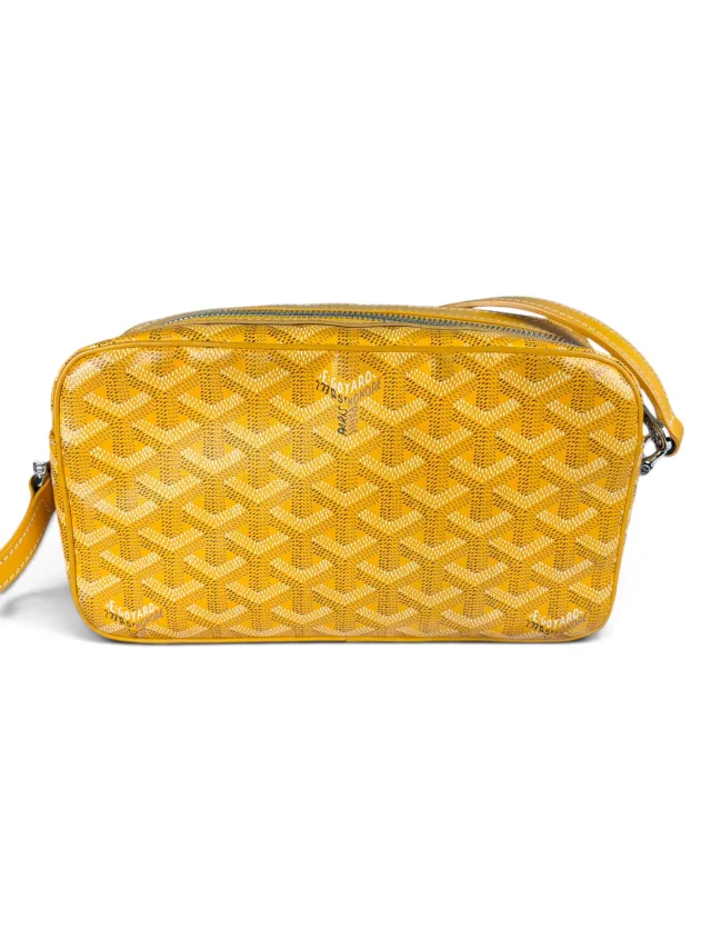 Goyard Yellow Goyardine Sac Cap Vert PM in Green Canvas from Season 2 Consign, photo 5 of 9