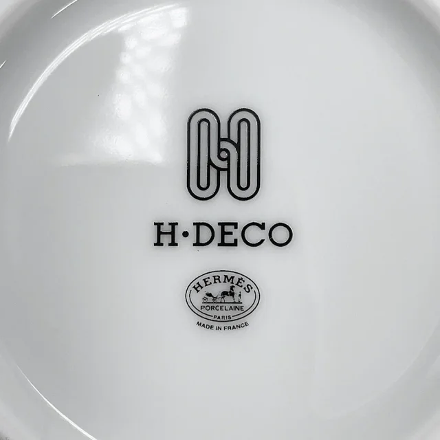 Hermès Teacup & Saucer H Deco Pair Set White/BlackP037016P Porcelain Size 7.8 cm in White from GALLERY RARE, photo 13 of 14