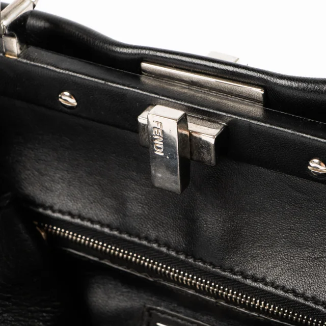 Fendi Ruched Mini Peekaboo Bag in Black from Labellov, photo 8 of 8