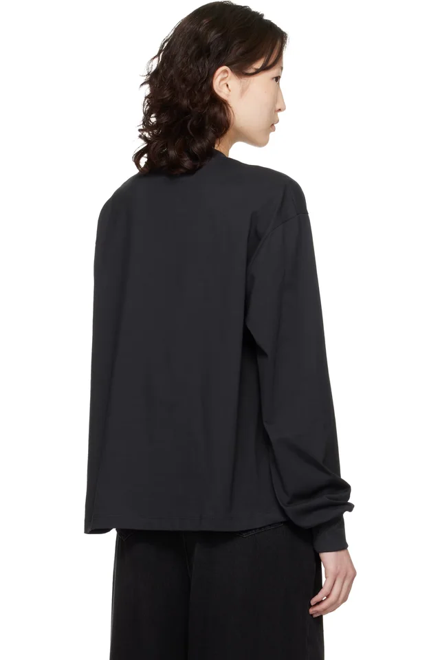 GANNI Black Poodle Longsleeve T-shirt, photo 3 of 4 from SSENSE