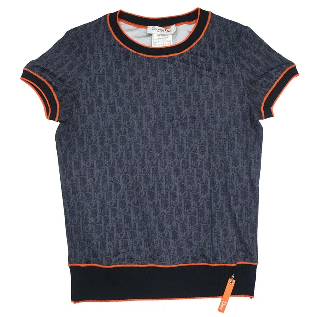 Dior 2006 Flight Trotter T-shirt Top Navy #38 in Navy from AMORE Vintage Tokyo