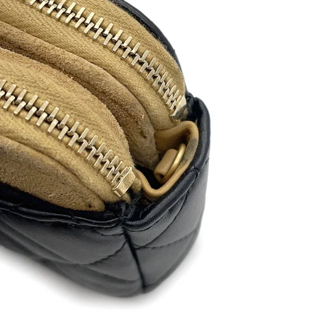 Chanel Matelasse ChainShoulder Bag Black/BeigeAP4743 Lambskin suede in Black Lambskin from GALLERY RARE, photo 14 of 20