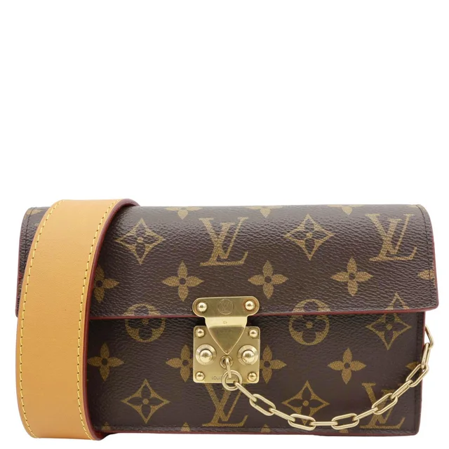Louis Vuitton S Lock Monogram Canvas Belt Pouch Brown in Brown Coated canvas from Dallas Designer Handbags