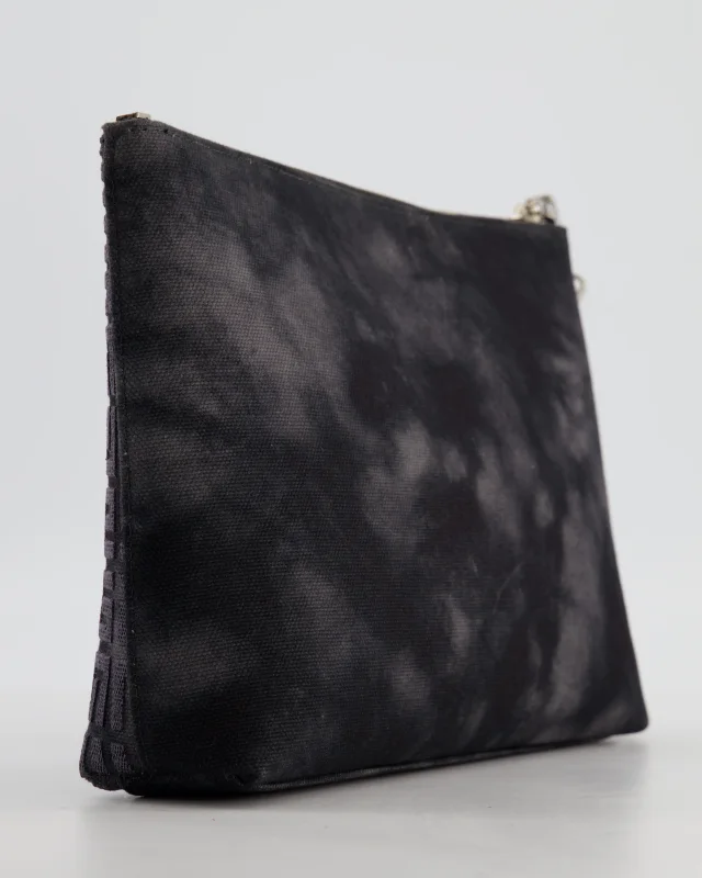 Givenchy and Grey 4G Embroidered Tie and Dye Canvas Travel Pouch with Wrist Strap in Black Canvas from Sellier, photo 12 of 12