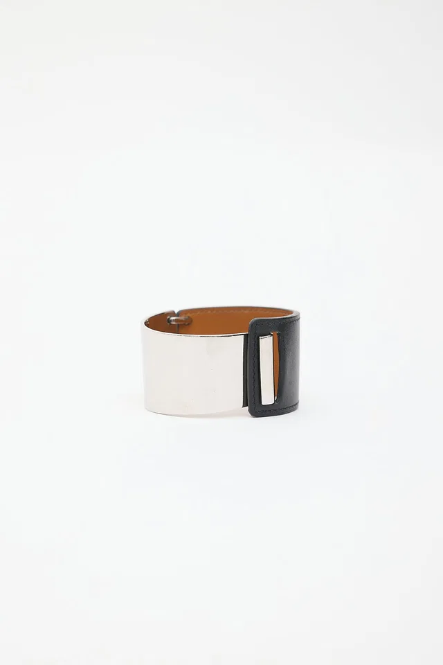 Hermès 2009 Noir Veau Chamonix Thales Bracelet in Black Calfskin from VSP Consignment