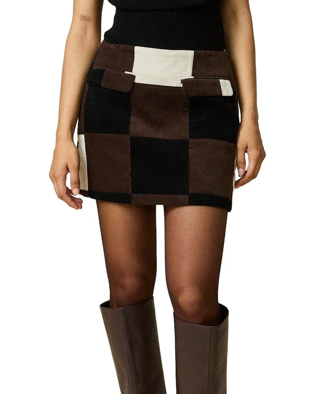 Rowing Blazers Patchwork Corduroy Skirt, image 1 of 1 from Gilt