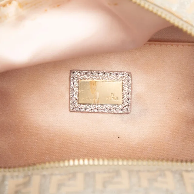 Fendi Small Zucchino Metallic Canvas Forever Bauletto Boston Bag in Canvas from Her-Age, photo 5 of 7