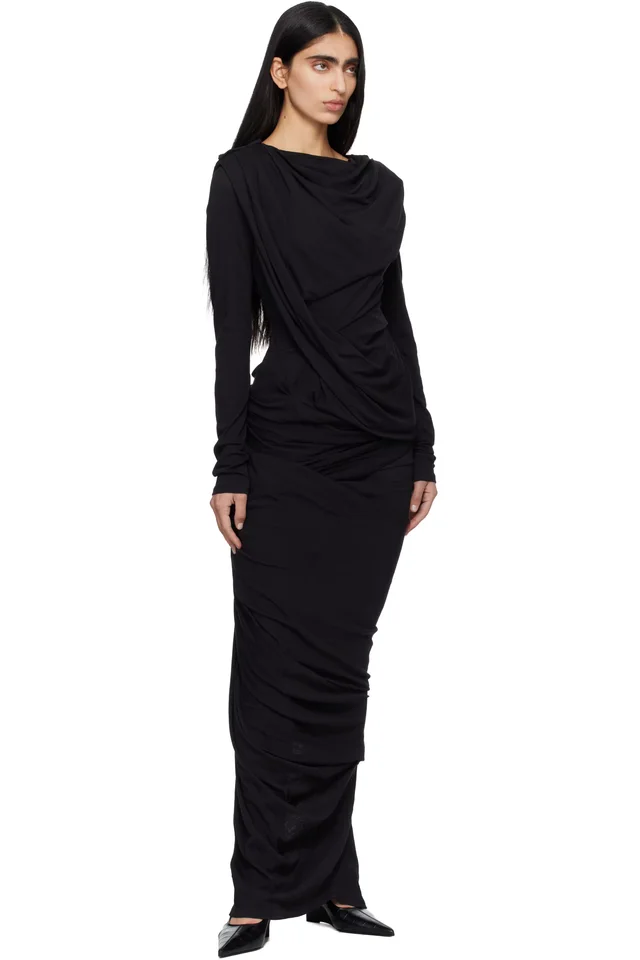 Entire Studios Black Dia Maxi Skirt, photo 4 of 4 from SSENSE