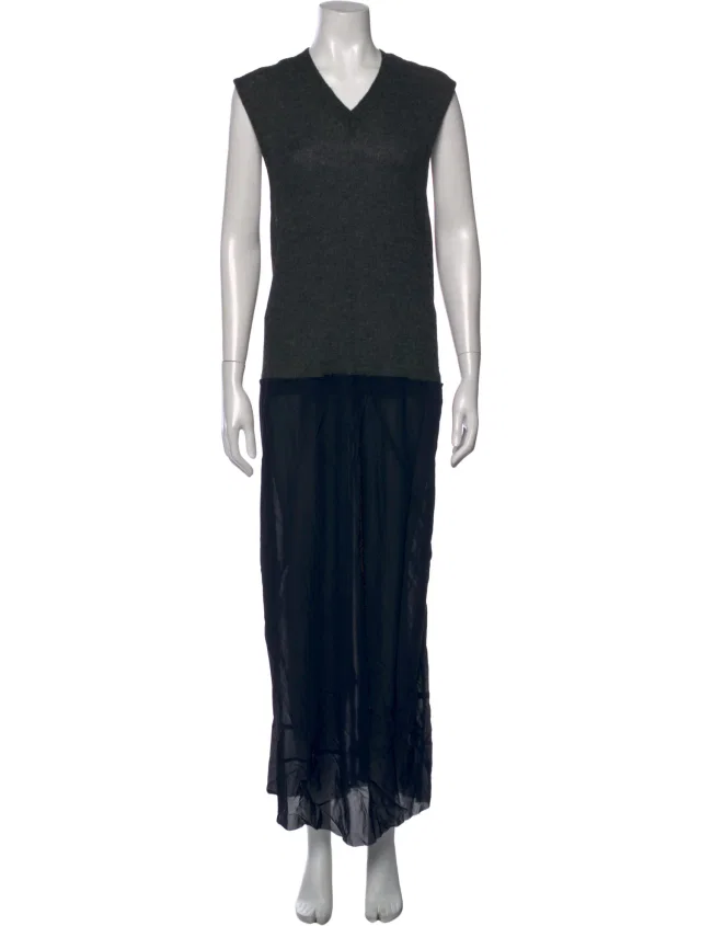 Comme des Garçons Vintage 1993 Long Dress in black Wool from The RealReal