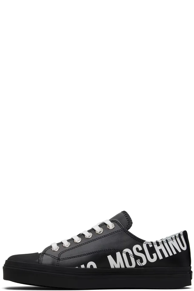 Moschino Black Logo Sneakers, photo 3 of 4 from SSENSE
