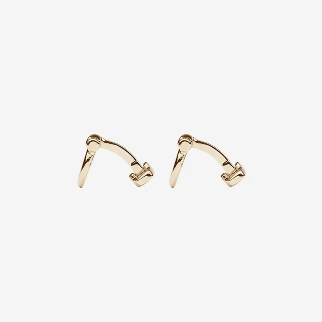 Ferragamo Gold-Tone Brass Hook Cufflinks — Gold Accessory in Gold from HEWI