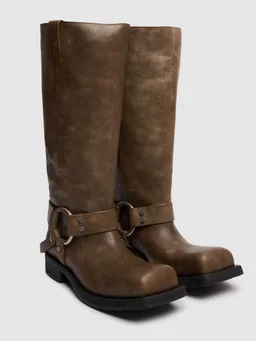 Acne Studios Texan boots with buckles in 100% Calf, photo 3 of 4 from LUISAVIAROMA