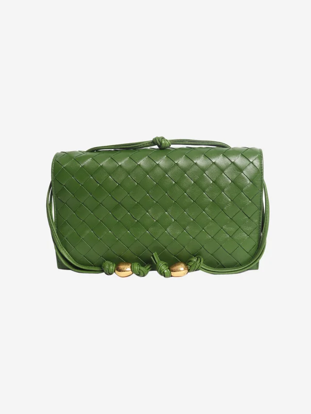 Bottega Veneta Green Trio leather shoulder bag in Green Leather from Sign of the Times