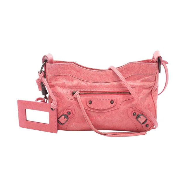 Balenciaga The Hip Leather Shoulder Bag in Leather from LuxUness