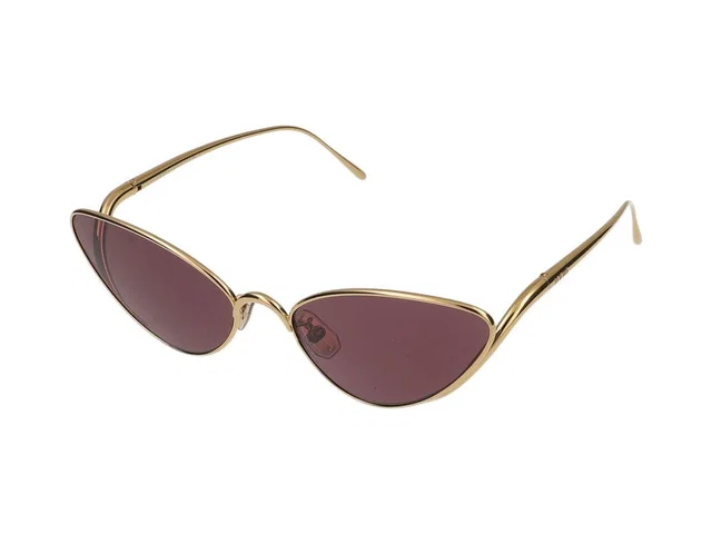 Loewe Lw40179u Cat-Eye Metal Frame Sunglasses — Gold Standard in Gold from HEWI