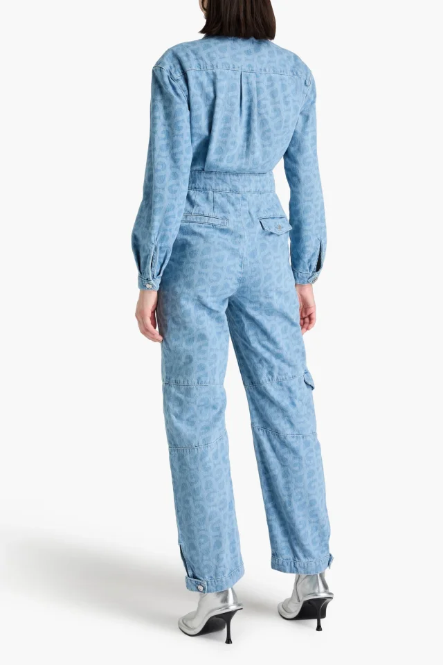 Stine Goya Louisiana Logo-Print Organic Cotton Denim Jumpsuit, photo 3 of 8 from THE OUTNET