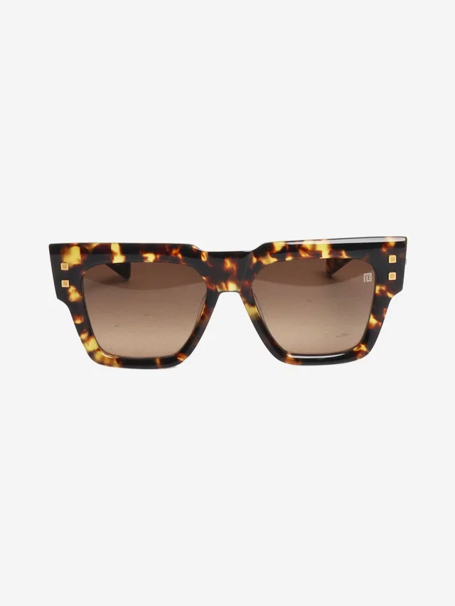 Balmain Brown tortoise shell sunglasses in Brown from Sign of the Times
