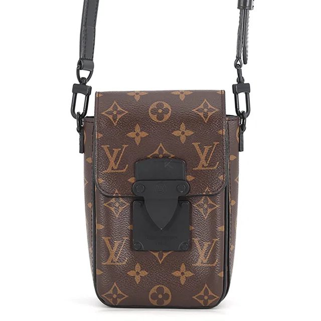 Louis Vuitton SPadlock Vertical Wearable Wallet NoirM81522 Monogram Macassar Canvas in Canvas from GALLERY RARE
