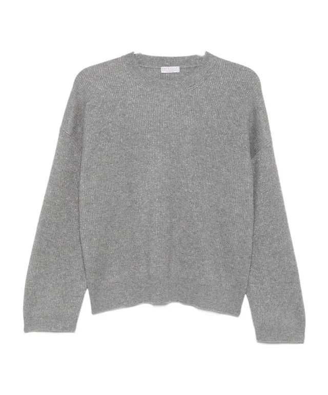 Brunello Cucinelli ribbed-knit metallic-thread sweater from SENSER, photo 1 of 1