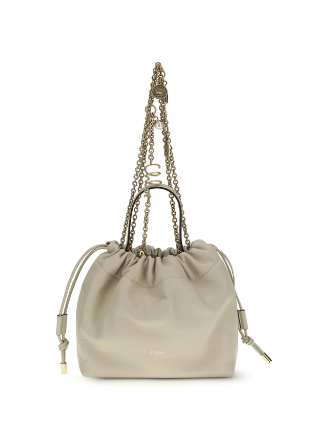 Chloé Icons Shoulder Bag — Beige Lamb Ovis Aries in Beige Lambskin from HEWI