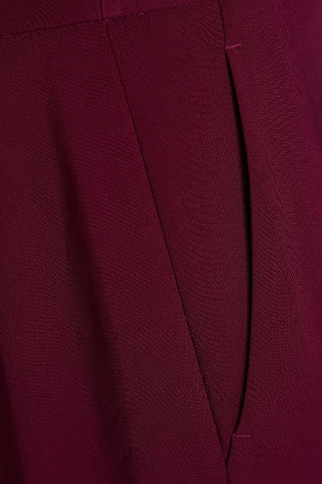 Diane von Furstenberg Nolan crepe flared pants in Burgundy, photo 4 of 4 from THE OUTNET