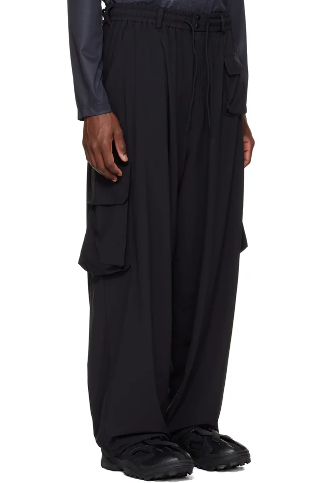 Y-3 Black UT Straight Cargo Pants, photo 2 of 4 from SSENSE