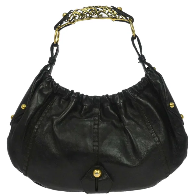 Saint Laurent Dark Brown Medium Mombasa Handbag in Brown Leather from AMORE Vintage Tokyo