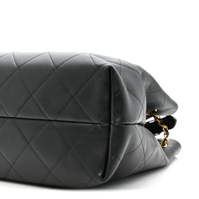 Chanel Stitched Large Shopping Bag Black in Black Calfskin from FASHIONPHILE, photo 10 of 11