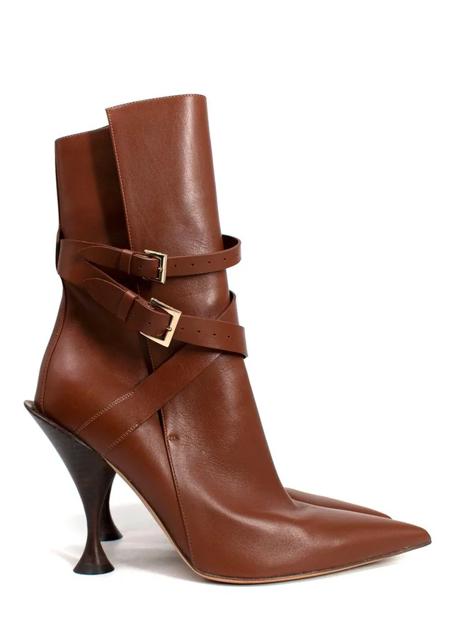 Burberry Hadfield Pedestal-heel Leather Boots in Leather from HEWI, photo 2 of 2