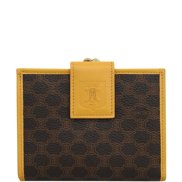 Celine Macadam Pattern Clasp Wallet Brown in Brown from VINTAGE QOO TOKYO