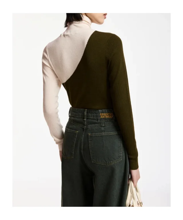 Essentiel Antwerp two-tone ribbed-knit sweater, photo 4 of 4 from SENSER