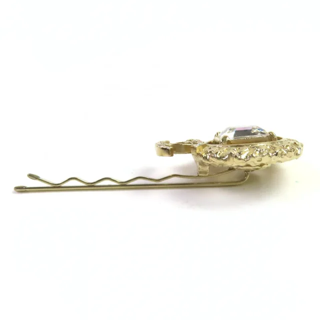 Chanel COCO Mark Rhinestone Hairpin in Gold Others from LuxUness, photo 3 of 5