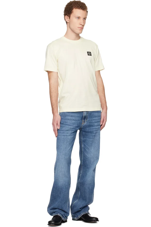 Stone Island Off-White 2100027 60/2 Cotton Jersey T-shirt, photo 4 of 4 from SSENSE