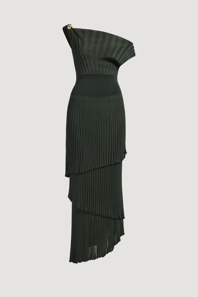 AJE Carmine Knit Midi Dress in Green from Aje, photo 1 of 1