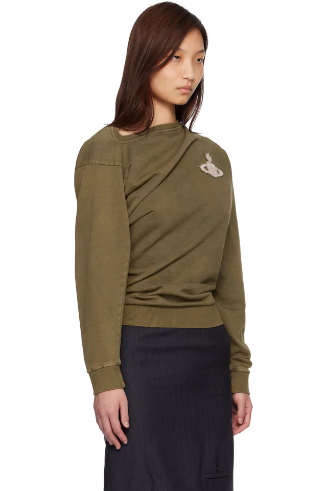 Vivienne Westwood Khaki LS Hebo Sweatshirt, photo 2 of 4 from SSENSE