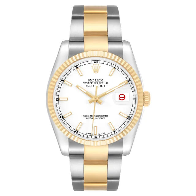 Rolex Datejust (Reference 116233). A 36mm stainless steel yellow gold automatic wristwatch with… from Sotheby's