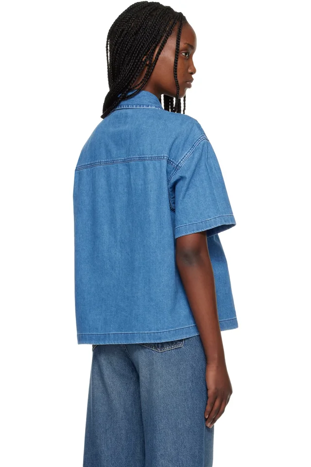 Carhartt Work In Progress Blue Lovilia Denim Shirt, photo 3 of 4 from SSENSE