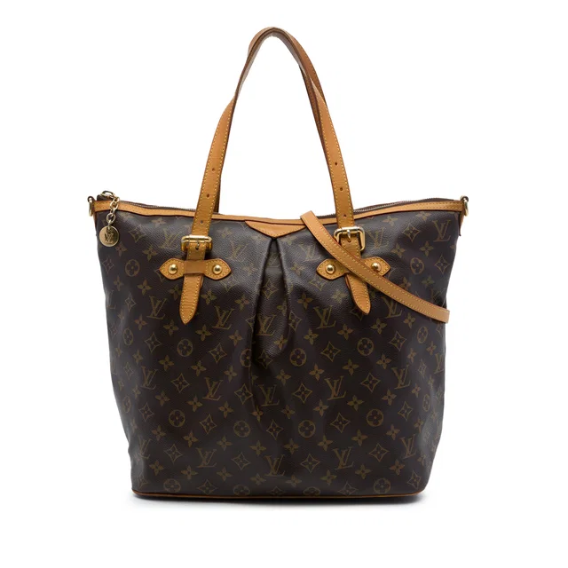 Brown Louis Vuitton Monogram Palermo GM Satchel in Brown Coated canvas from Designer Revival