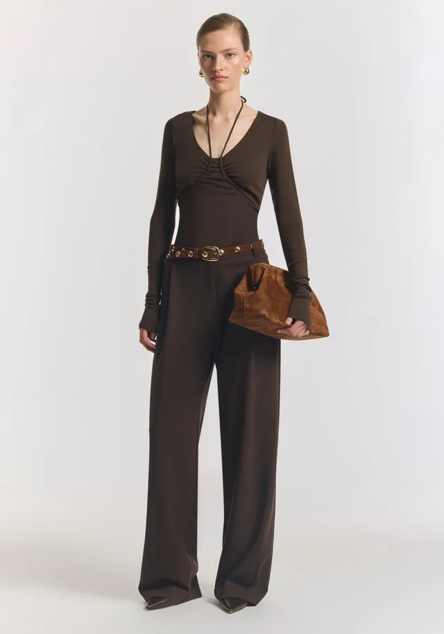 VIKTORIA & WOODS Priscilla Merino Top in Brown from Viktoria & Woods, photo 1 of 1