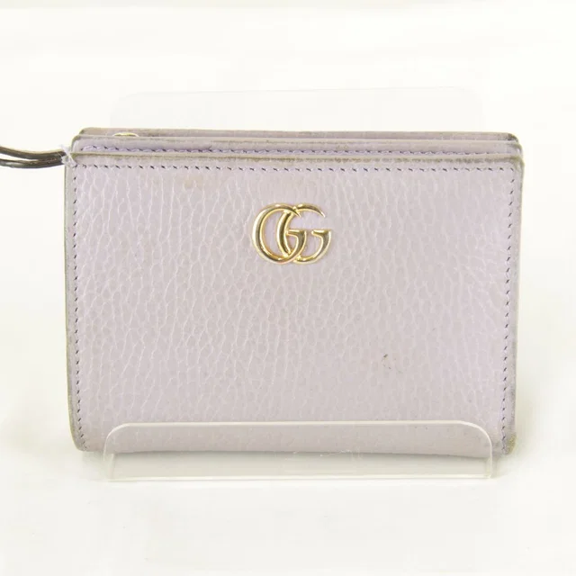 Gucci Bifold Wallet Leather Purple in Purple Leather from The Reluxe