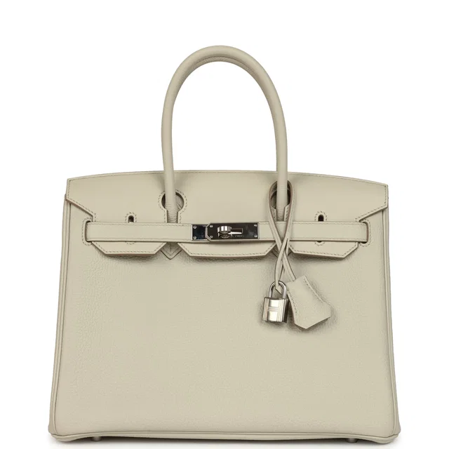 Hermès 3 en 1 Birkin 30 Beton Togo and Swift Palladium Hardware in Togo leather from Madison Avenue Couture